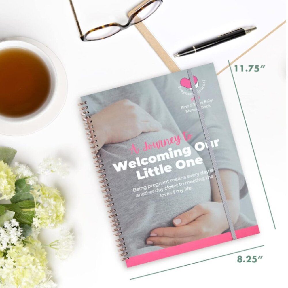 NEW Baby Shower Gift Pregnancy Journal Notebook Maternity Stickers Keepsake